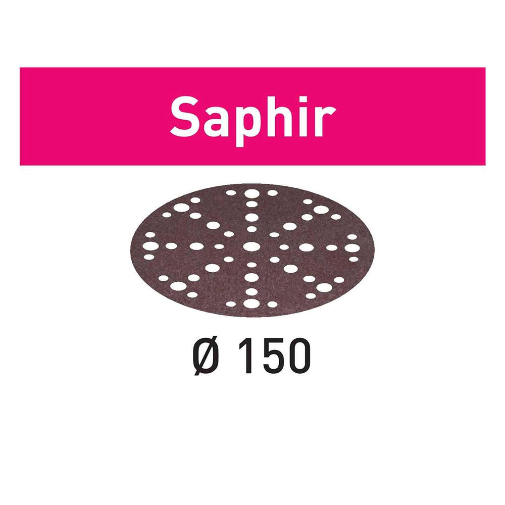 80-Grit 6'' Festool Saphir D150 Abrasive Discs, 25-Pack (575197)