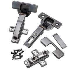 Salice 105° Long Arm Hinges, Frameless, Titanium Finish, Full Overlay