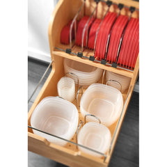 Base Cabinet Pullout Food Storage Container Organizer -  Soft-Close 18 in.