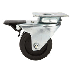 3'' 220-lb. Dual-Wheel Non-Marking Polyolefin Caster, Swivel w/Total Lock Brake