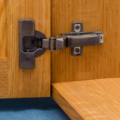 Salice 105° Long Arm Hinges, Frameless, Titanium Finish, Half Overlay