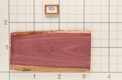 Purpleheart Live Edge Slab, 19-1/2''W x 38''L x 1-1/8'' Thick