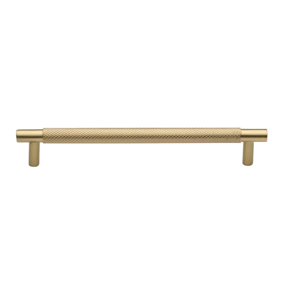 9''  Bern Knurled Cabinet Pull, Satin Brass