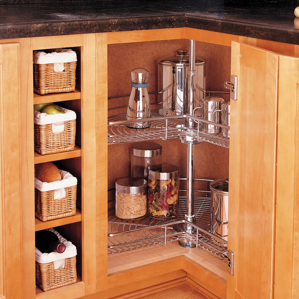 28" (711 mm) Diameter Kidney Shape Shelves, Chrome, Wire (5472-28 CR)