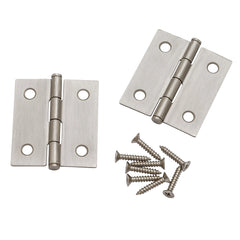 Flat-tipped Butt Hinges, 2'' L x 1-3/4'' W, Polished Brass