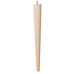 18'' Tapered Turned Leg with Semi-Gloss Finish, Hard Maple