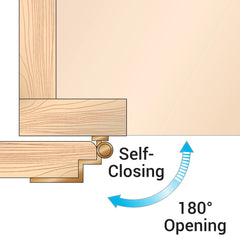 3/8'' Inset Self-Closing Face-Mount Cabinet Hinges (7628), Antique Brass