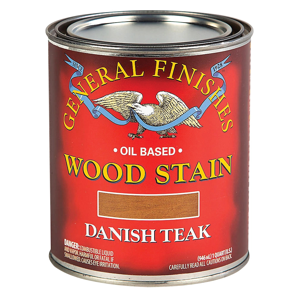 General Finishes Oil Based Wood Stain, Danish Teak, Quart