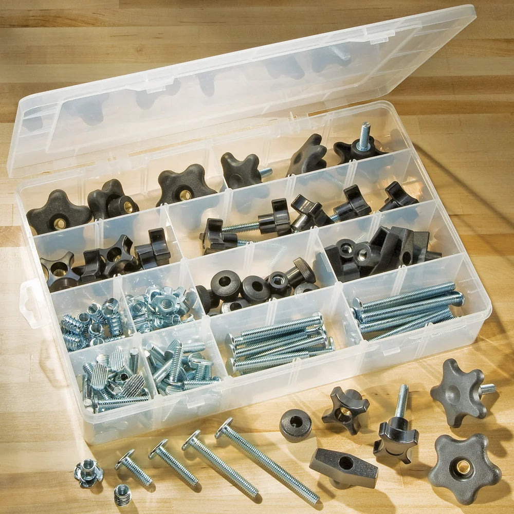 Rockler 129-Piece Jig Hardware Kit, 5/16''-18 Threading
