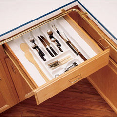 17-1/2" Wide Cutlery Tray, Glossy White (GCT-3W-52)