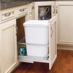 50 Qt. Waste Container Lid, Metallic Silver (RV-50-LID-17-1)