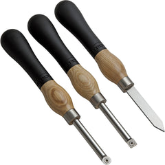 Pen-Turning Ergonomic Turning Tools, 2 Carbide, 1 HSS