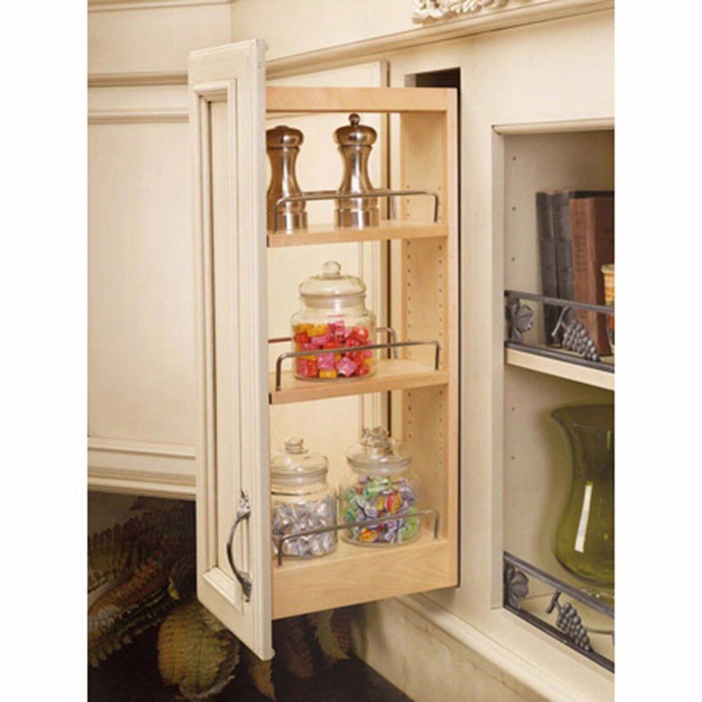 5" Wide Wall Pull-Out Organizer, Wood - Maple (448-WC-5C)