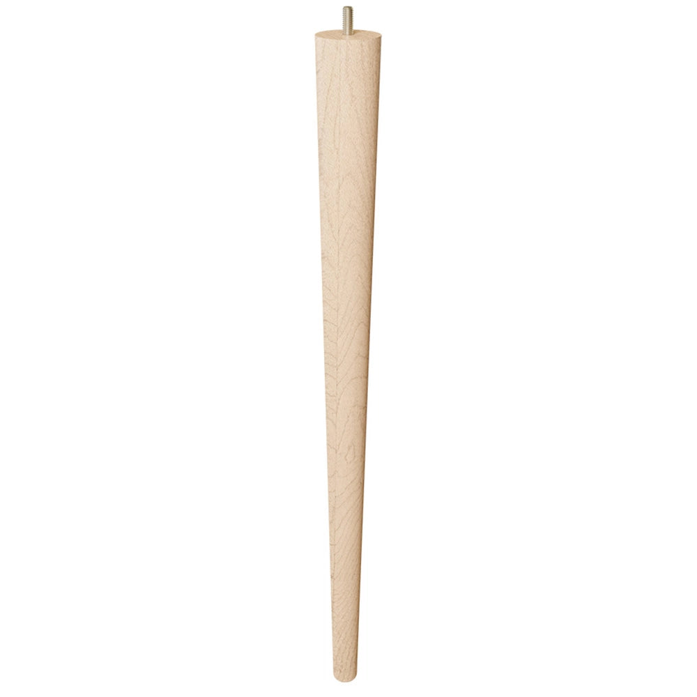 24'' Tapered Turned Leg, Hard Maple