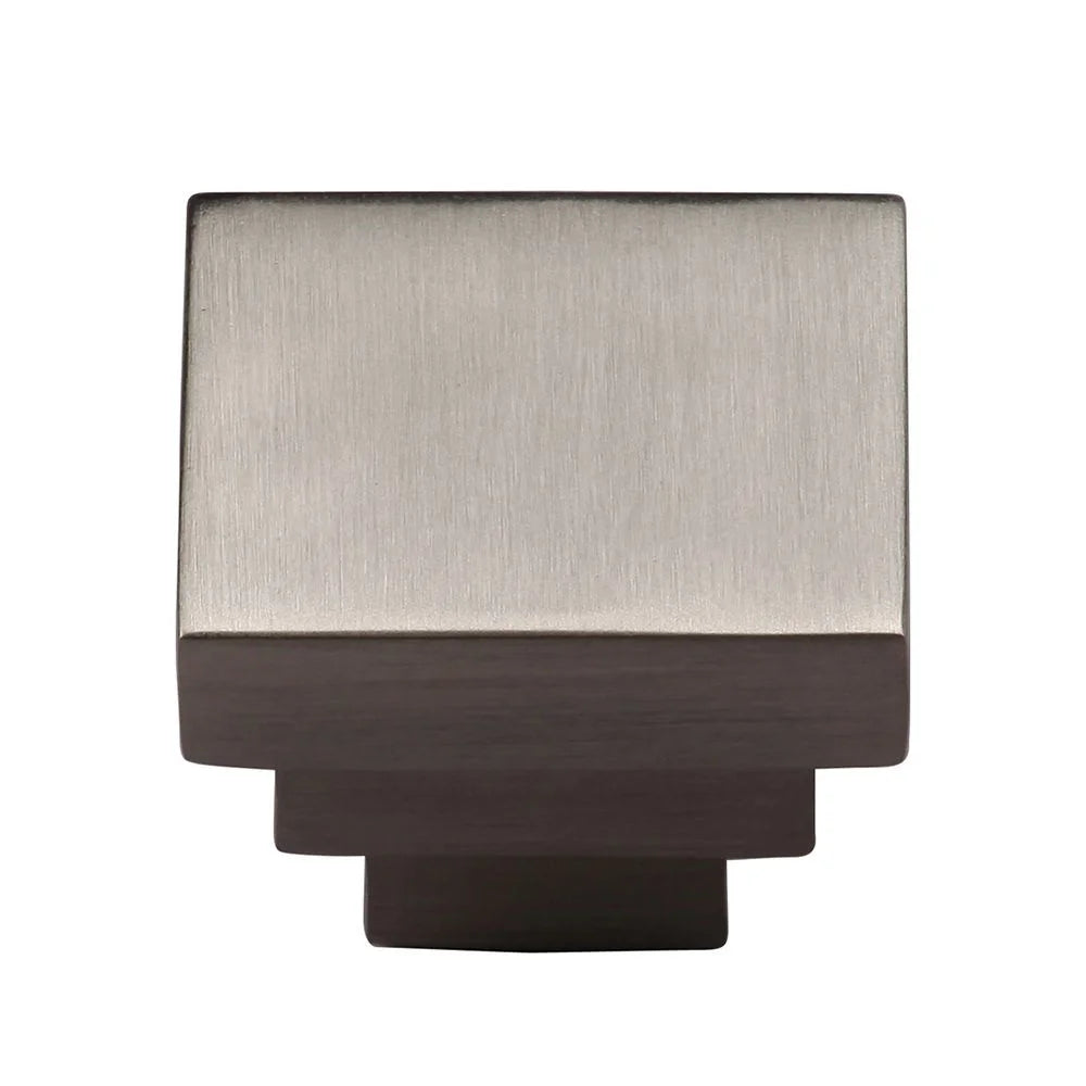 1-1/4''  Square Step Cabinet Knob, Satin Nickel