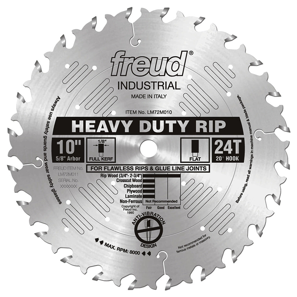 Freud® LM72M010 10'' x 24T Heavy-Duty Rip Blade