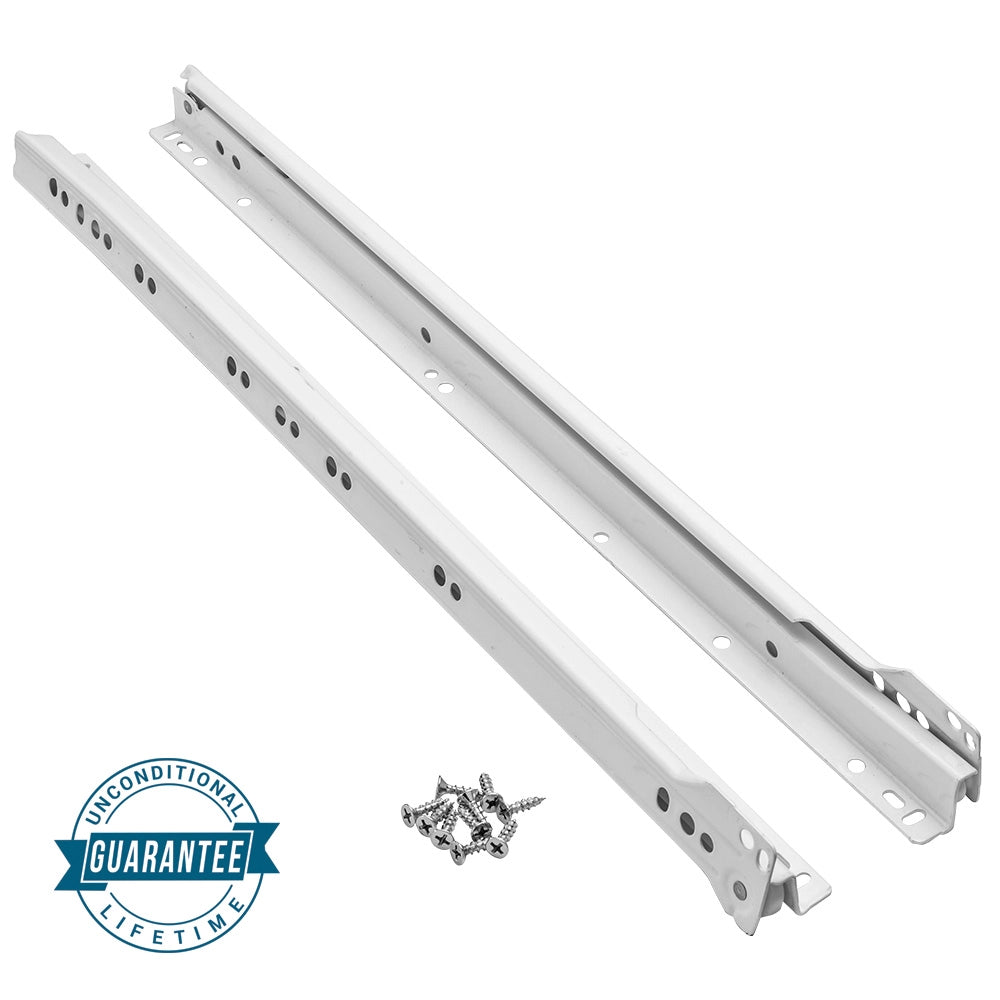 12'' Epoxy-Coated 66-lb. Centerline® Lifetime Slides, White