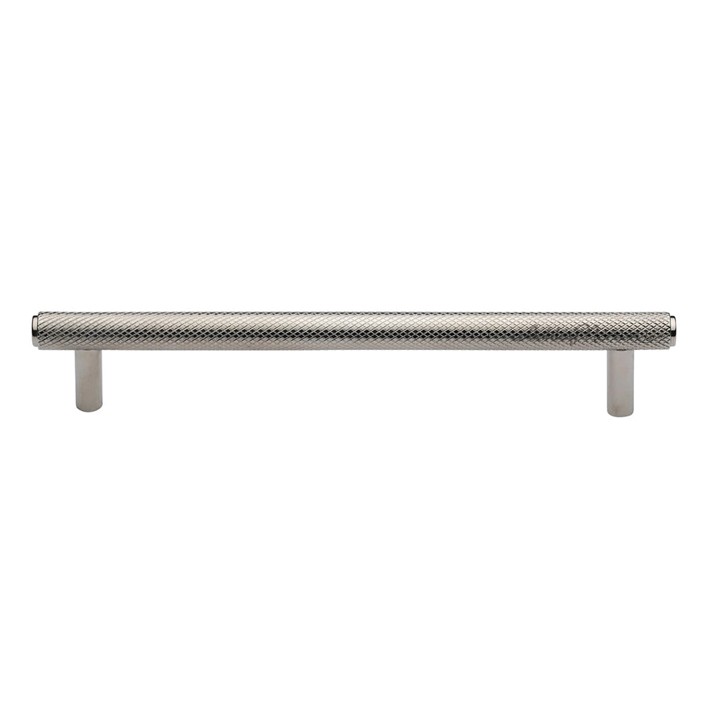 11-1/4''  Basel Knurled Cabinet Pull, Polished Nickel