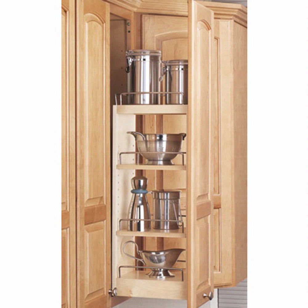5" Wide Wall Pull-Out Organizer, Wood - Maple (448-WC-5C)