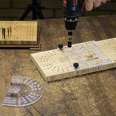 Small Cribbage Board Templates, 3-Player, Curved Track