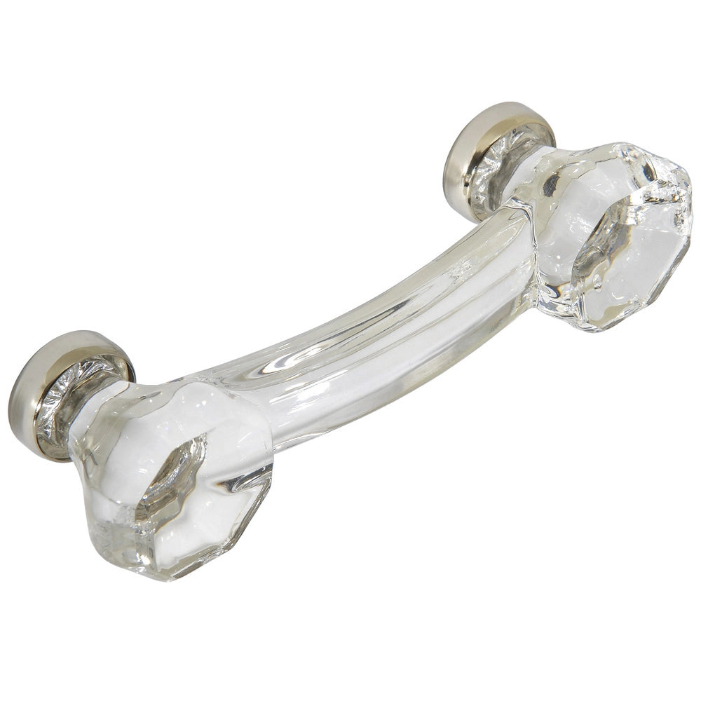 Clear Glass with Nickel Base Pull