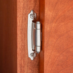 Variable Overlay Self-Closing Face-Mount Cabinet Hinges (3429), Antique Brass