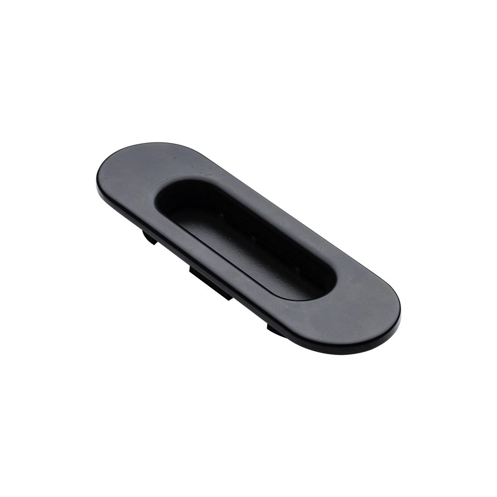 Recessed Rolling Door Handle, Black
