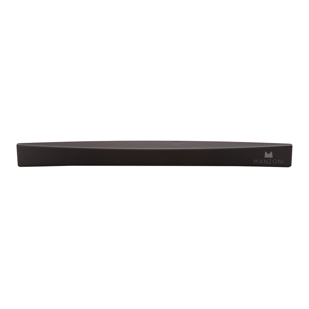 13-1/8''  Leaf Cabinet Pull, Satin Black
