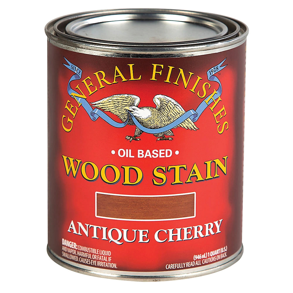 General Finishes Oil Based Wood Stain, Antique Cherry, Quart