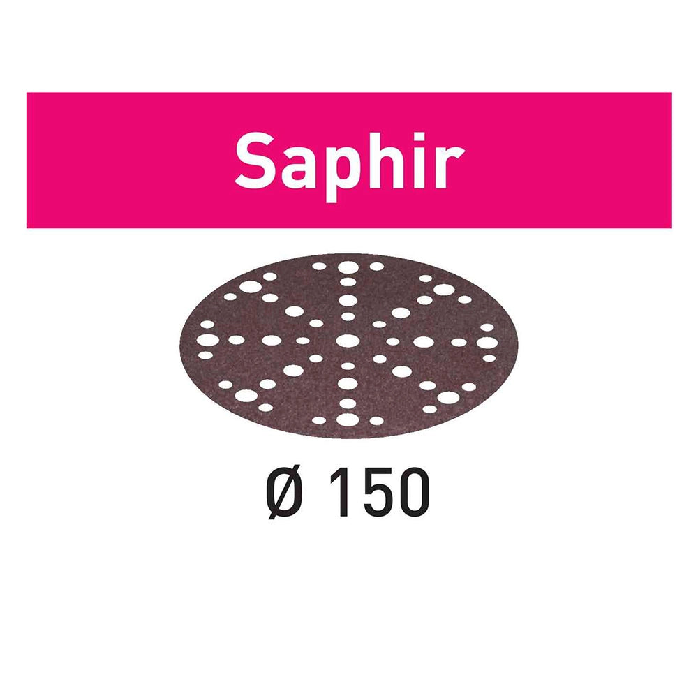36-Grit 6'' Festool Saphir D150 Abrasive Discs, 25-Pack (575195)