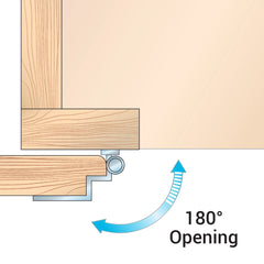 3/8" Inset Surface Mount Hinges - Brass - pair