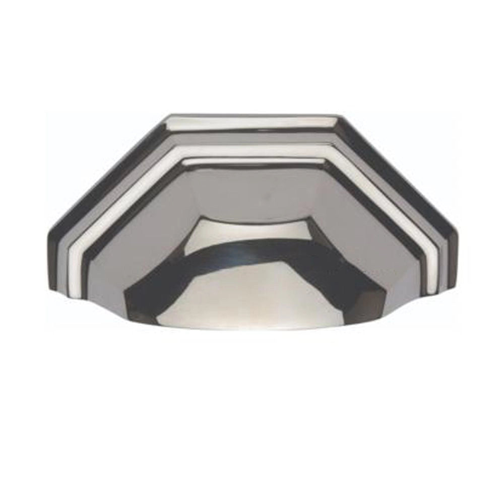 4''  Hex Cabinet Bin Pull, Polished Nickel