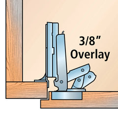 Lipped Door Salice Soft-Close Hinge Kit (Pair) for Face Frame