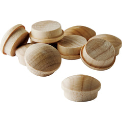Birch 3/8" Screw Hole Buttons, 50-Pack