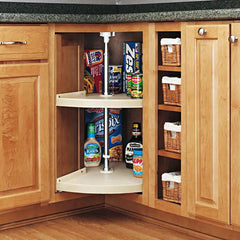24" Pie-Cut Lazy Susan 2 shelf set-Almond (6942-24-15-52)