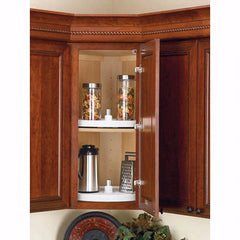 28" Full Circle Two Shelf Lazy Susan Set, White (3072-28-11-52)