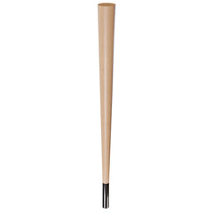 29'' Tapered Turned Leg, Hard Maple with Semi-Gloss Finish, 4''H Brushed Aluminum Foot
