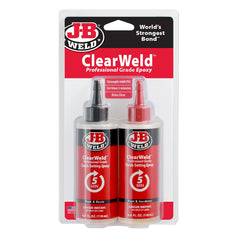J-B Weld ClearWeld Professional Grade Quick-Setting Epoxy, 8 oz.