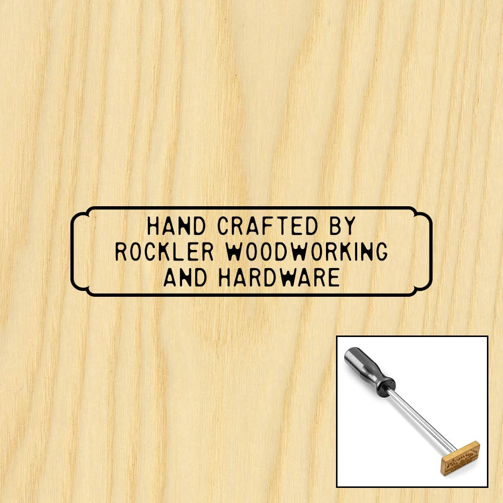 Three-Line Rectangle Branding Iron, Torch-Heated Handle