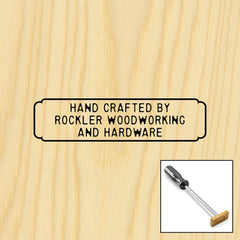 Three-Line Rectangle Branding Iron, Torch-Heated Handle