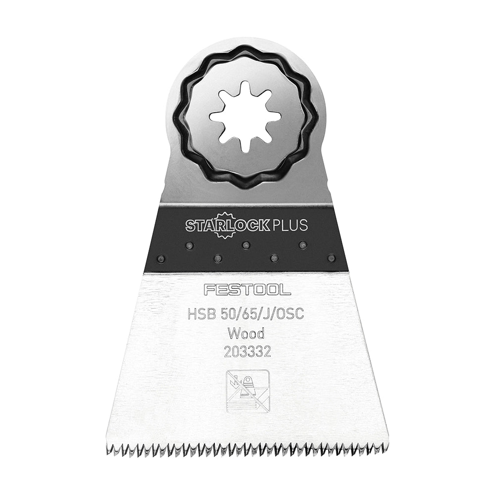 Festool Wood Saw Blade for Oscillating Multi-Tool, HSB 50/65/J/OSC/5, 2-1/2''W x 2''L, 5-Pack (203332)