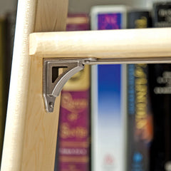 Rockler Classic Rolling Library Ladder - Satin Nickel Finish