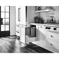 Double Soft-Close w/ Blum Movento Slides Waste Containers - 50 qt.
