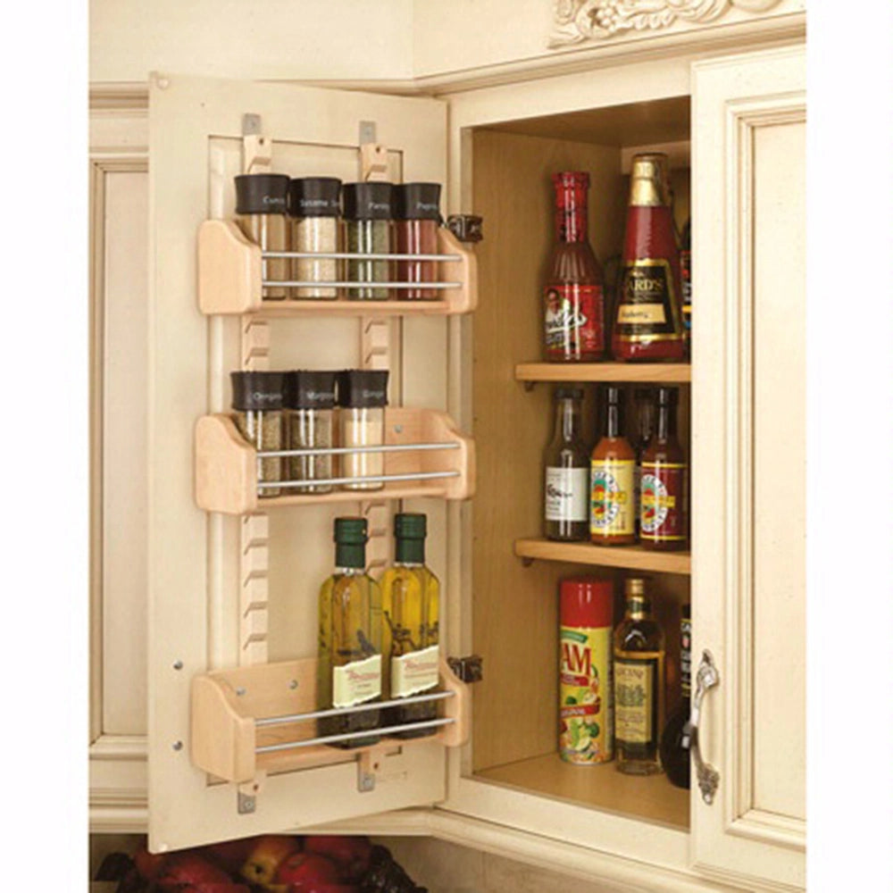 10-1/8" Wide Adjustable Door Mount Spice Rack (4ASR-15)