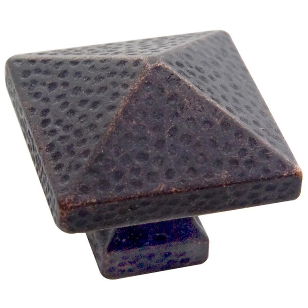 Satin Bronze Arts & Craft-Style Square Knob, 1-1/4''