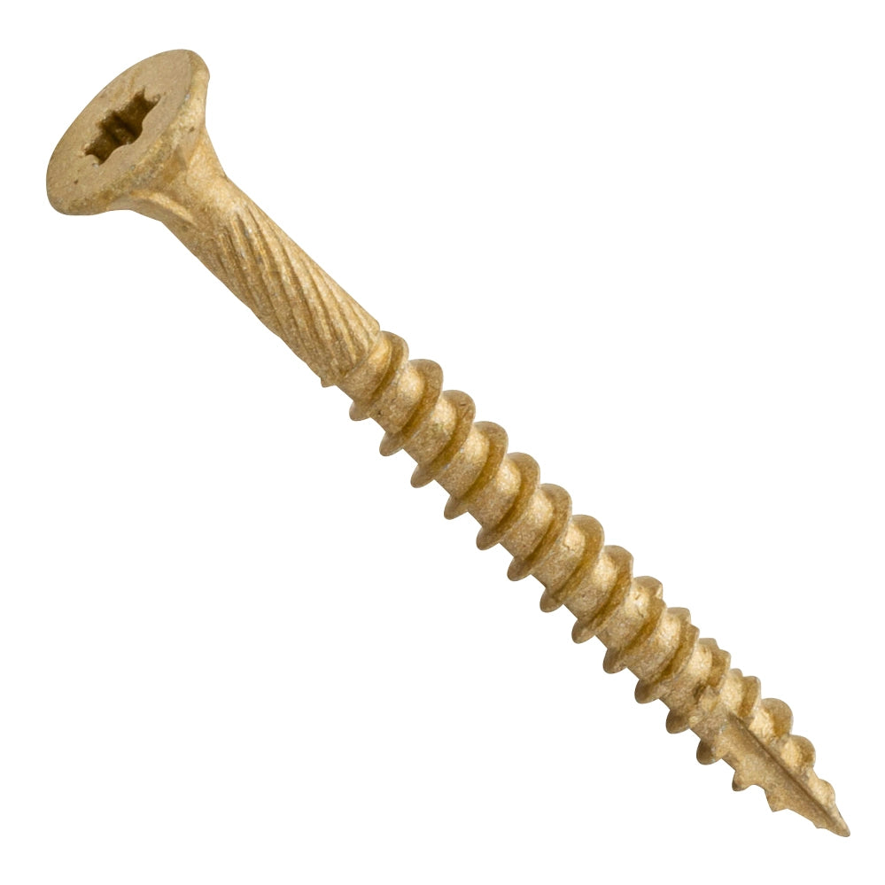 Centerline #8 x 2'' Flat Head Star Drive Fluted-Tip Wood Screws, Exterior Bronze Ceramic, 100-Pack