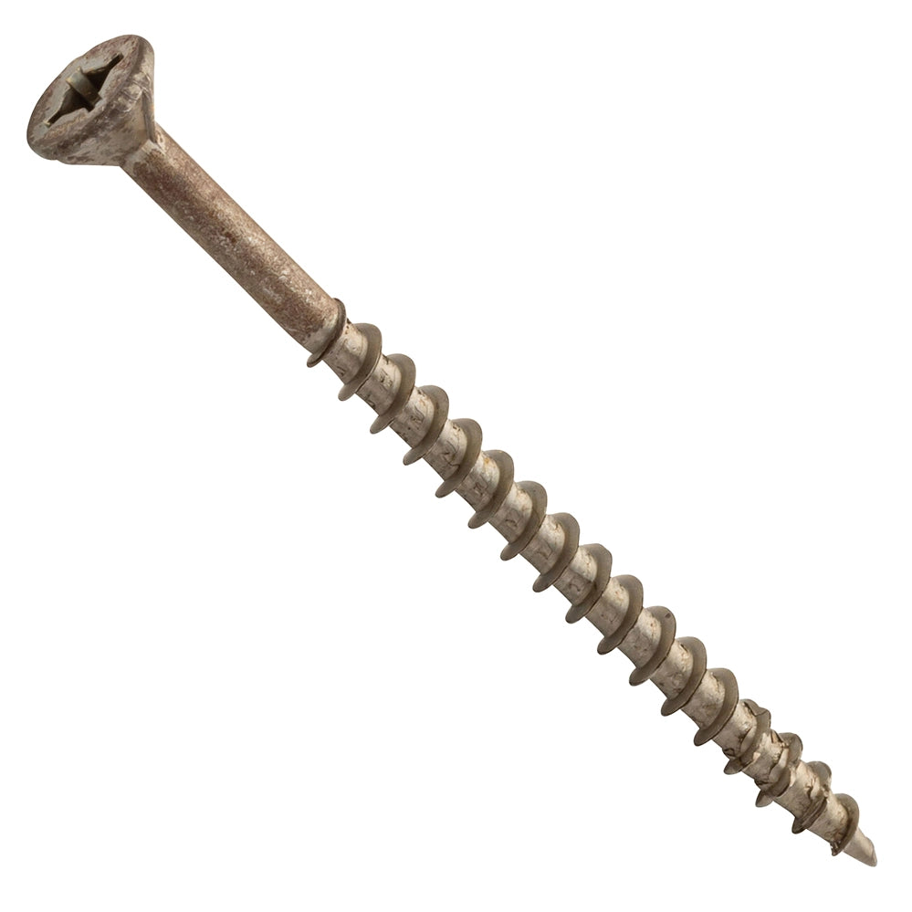 Centerline #8 x 2-1/2'' Flat Head Square X Self-Countersinking Wood Screws, Lube Finished, 100-Pack