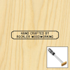 Two-Line Rectangle Branding Iron, Torch-Heated Handle
