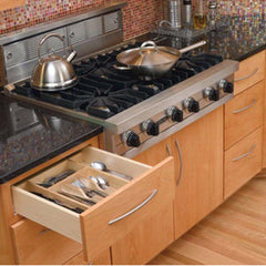 14-5/8" Wide Trimmable Cutlery Tray, Wood - Maple (4WCT-1)