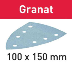 40-Grit 100x150mm Festool Granat Triangular Abrasive Sheets, 10-Pack (577538)